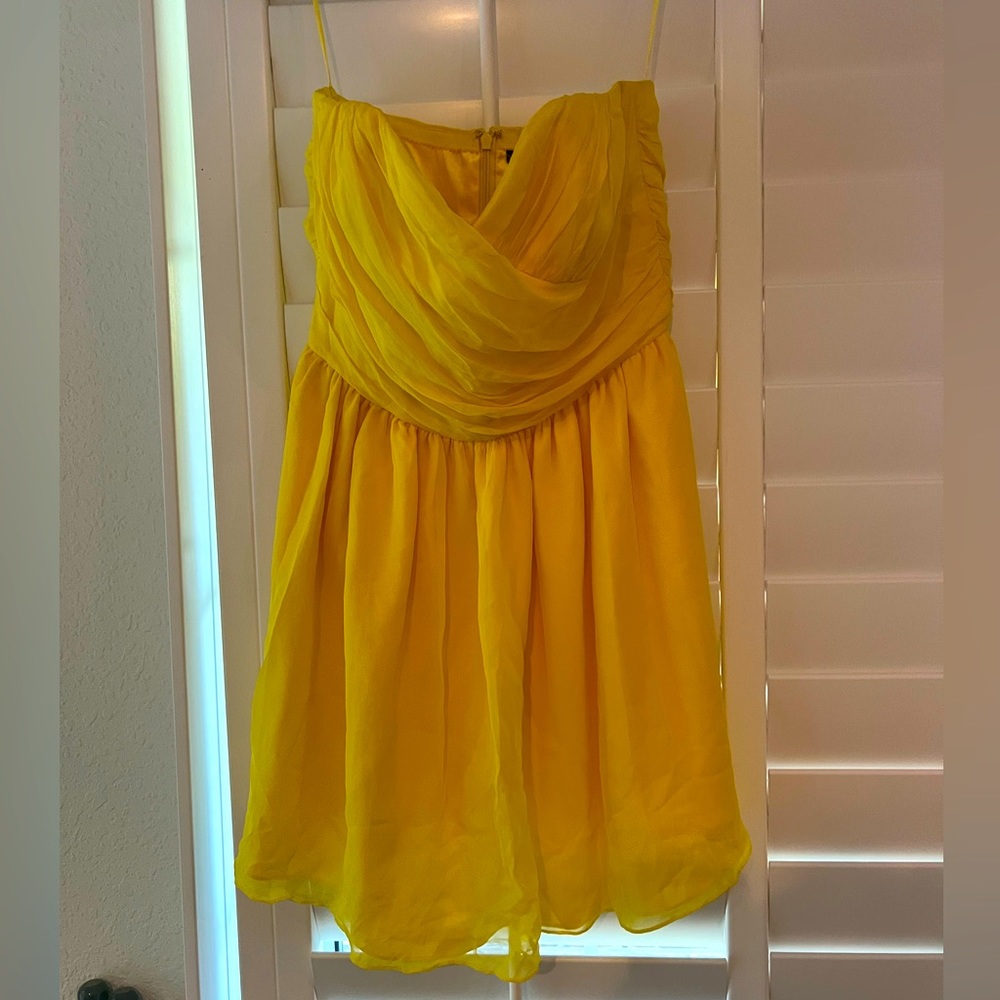 NWT Jay Godfrey yellow strapless mini dress size 8 from neiman marcus.
